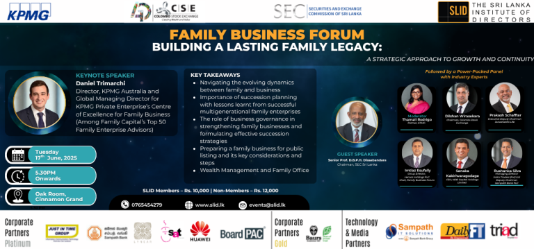 Family Business Forum - Building A Lasting Family Legacy: A Strategic Approach to Growth And Continuity